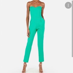 Express Teal Strapless Jumpsuit , only worn once , Size 4